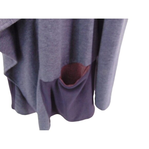 Logo Lorie Goldstein Draped Front Terry Cardigan S Color Block Oversized - Picture 6 of 14